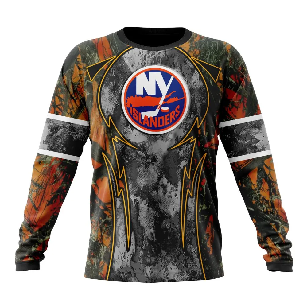 NHL New York Islanders | Specialized Design Wih Camo Concepts For Hungting In Forest Long Sleeved Sweatshirt 