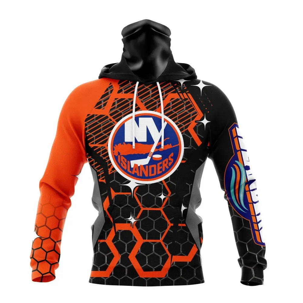 NHL New York Islanders | Specialized Design With Motocross Syle V0222 Mask Hoodie