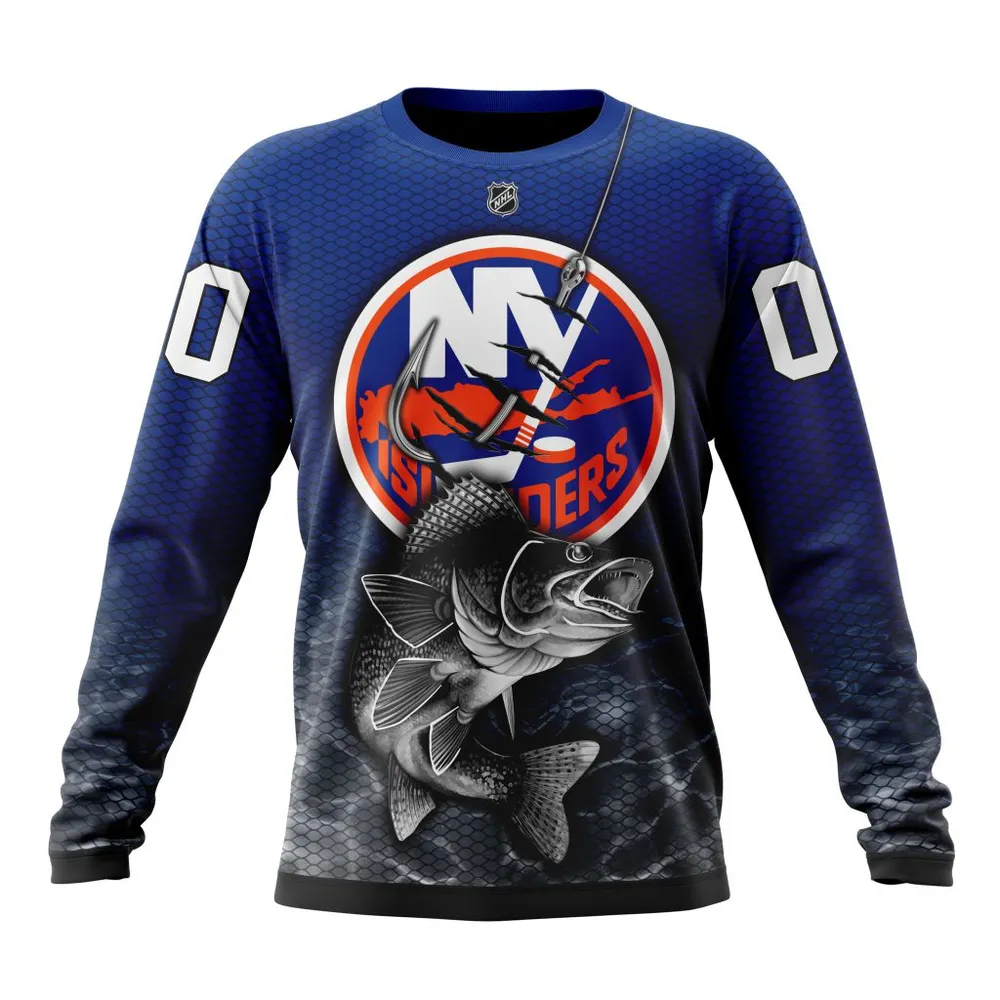 NHL New York Islanders | Specialized Fishing Style St2201 Long Sleeved Sweatshirt 