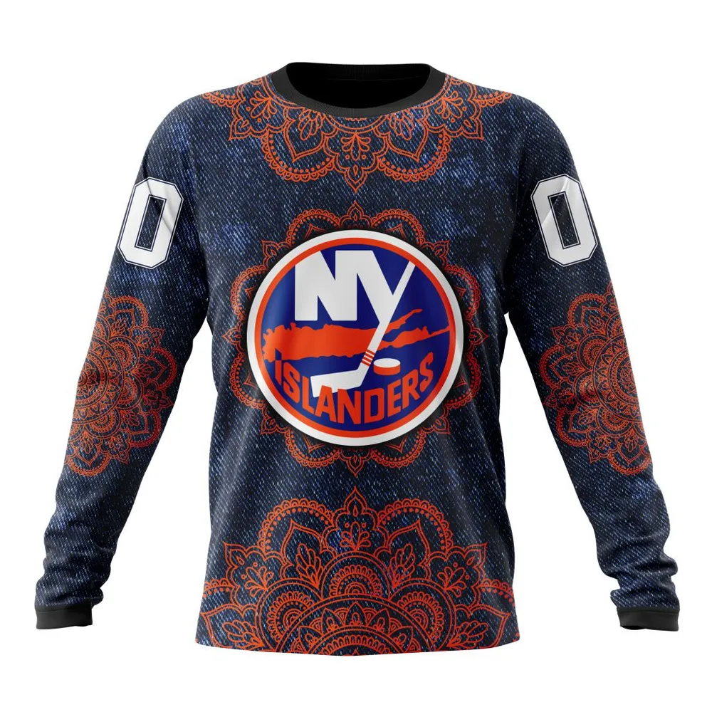 NHL New York Islanders | Specialized Mandala Style St2201 Long Sleeved Sweatshirt 