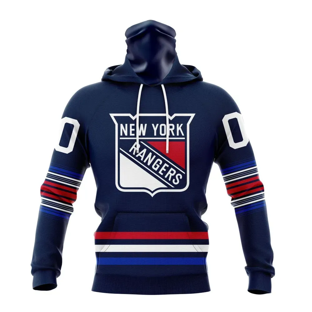 NHL New York Rangers Personalize New Alternate Kits Mask Hoodie