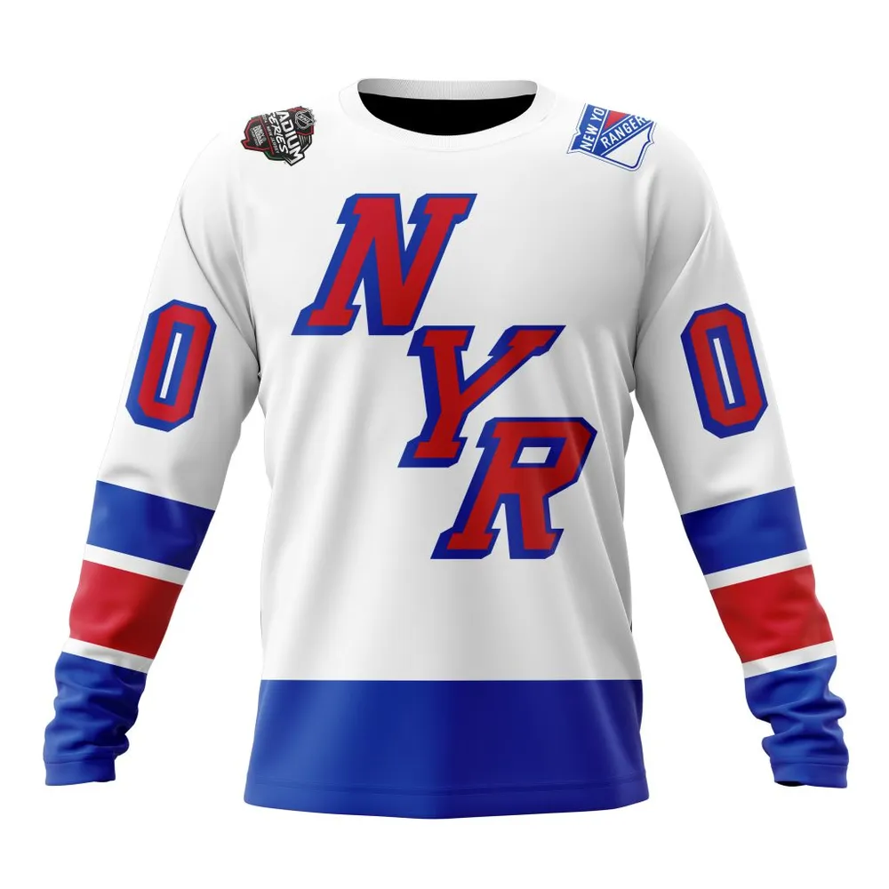 NHL New York Rangers Personalized 2024 Stadium Series Long Sleeved Sweatshirt 