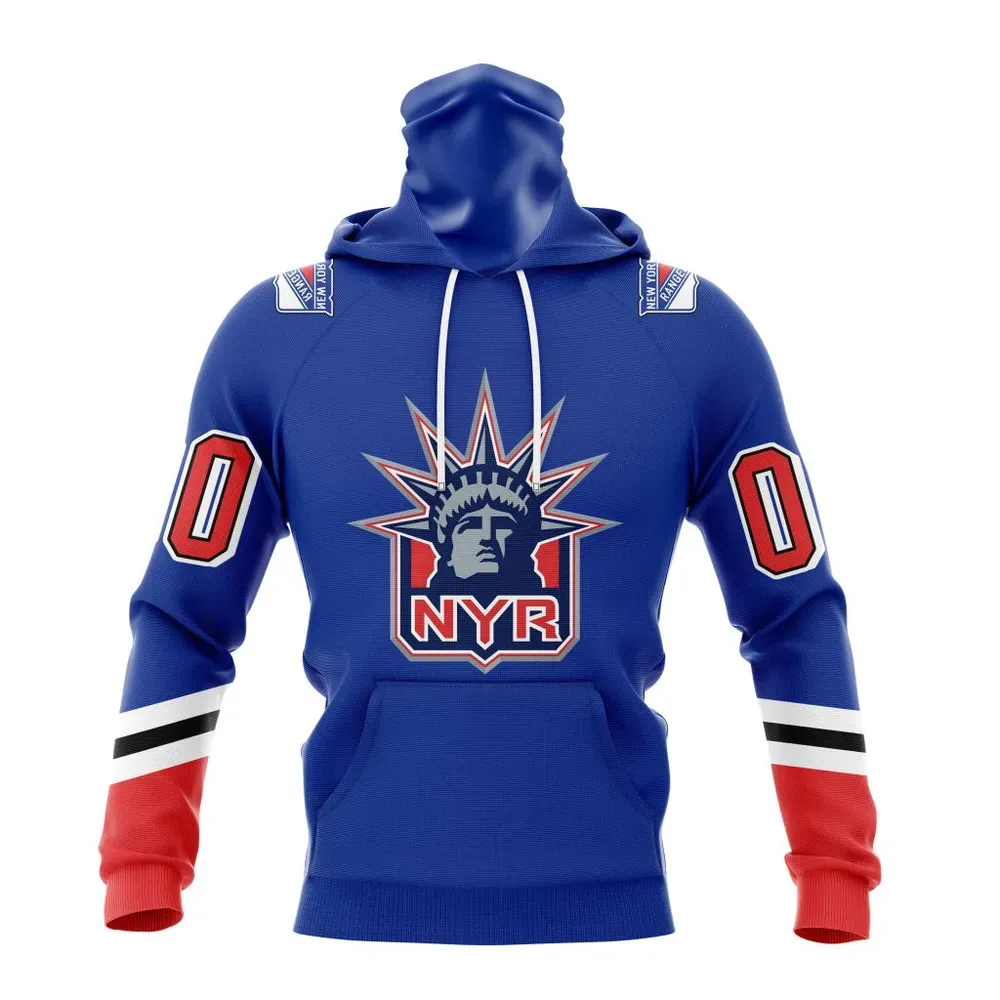 NHL New York Rangers Reverse Retro Kits Mask Hoodie