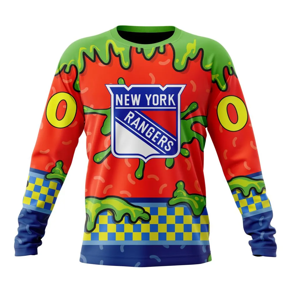 NHL New York Rangers Special Nickelodeon Design St2301 Long Sleeved Sweatshirt 