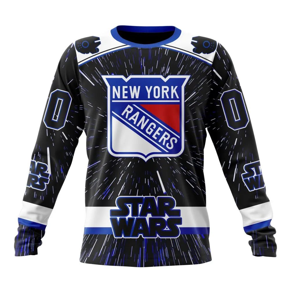 NHL New York Rangers Special Star Wars Design St2303 Long Sleeved Sweatshirt 