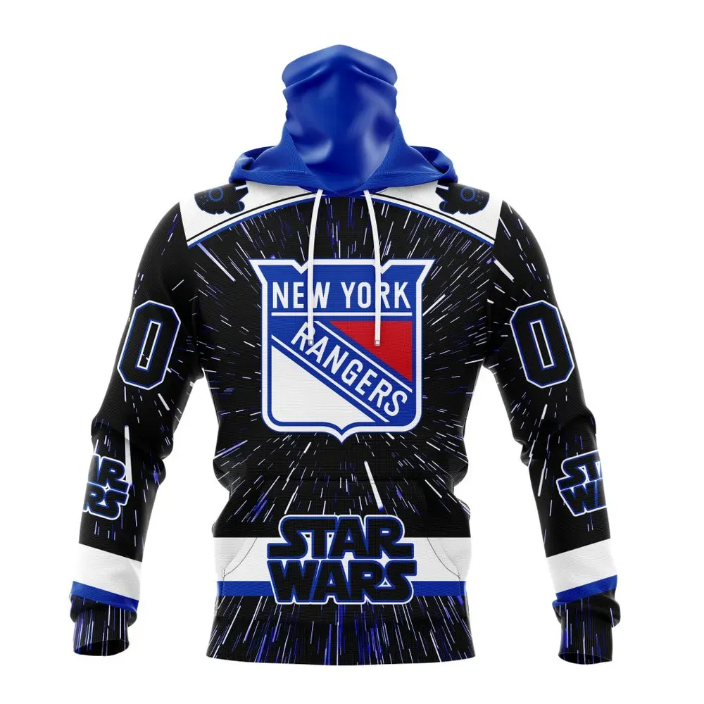 NHL New York Rangers Special Star Wars Design St2303 Mask Hoodie