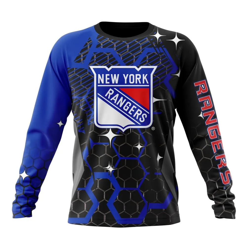 NHL New York Rangers | Specialized Design With Motocross Syle V0222 Long Sleeved Sweatshirt 