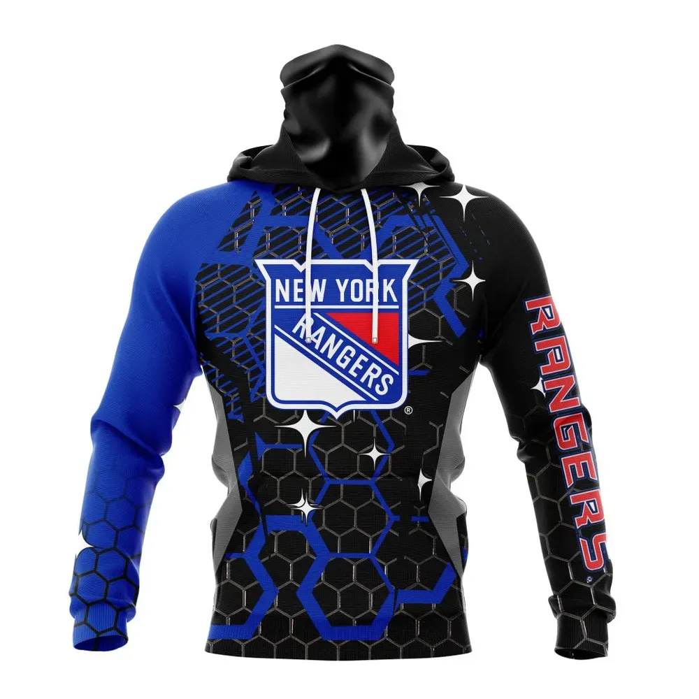 NHL New York Rangers | Specialized Design With Motocross Syle V0222 Mask Hoodie