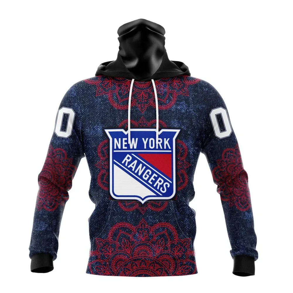 NHL New York Rangers | Specialized Mandala Style St2201 Mask Hoodie