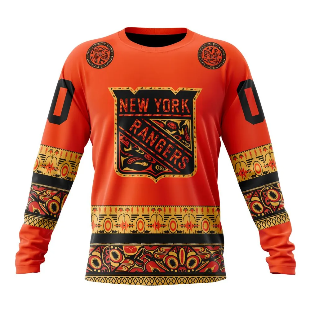 NHL New York Rangers | Specialized National Day For Truth And Reconciliation Long Sleeved Sweatshirt 