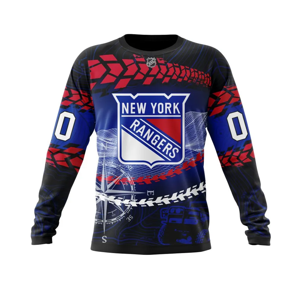 NHL New York Rangers | Specialized Off Road Style St2201 Long Sleeved Sweatshirt 