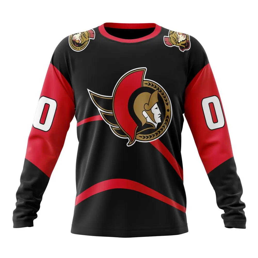 NHL Ottawa Senators Reverse Retro Kits Long Sleeved Sweatshirt 