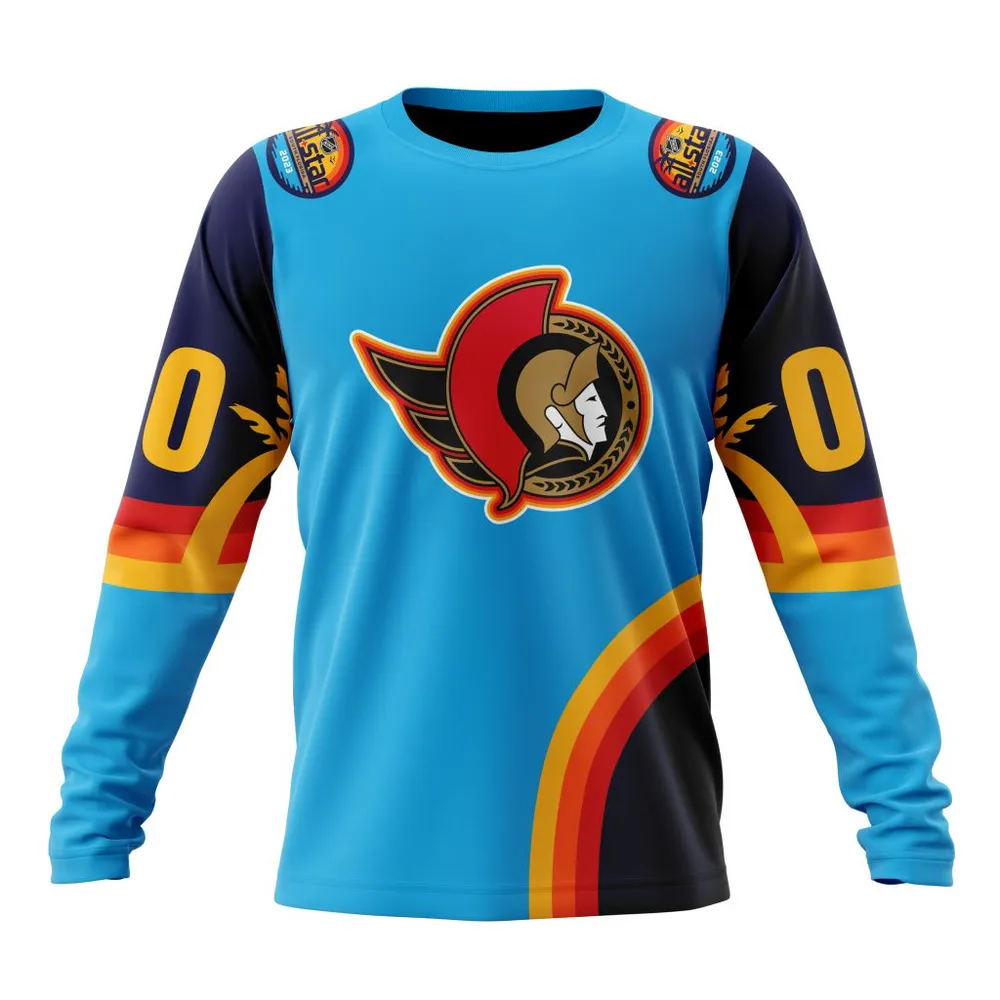 NHL Ottawa Senators Special All-Star Game Design With Atlantic Ocean Long Sleeved Sweatshirt 