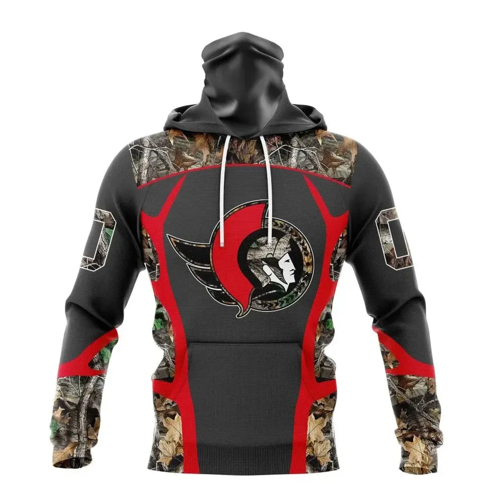 NHL Ottawa Senators Special Camo Hunting Design V2302 Mask Hoodie