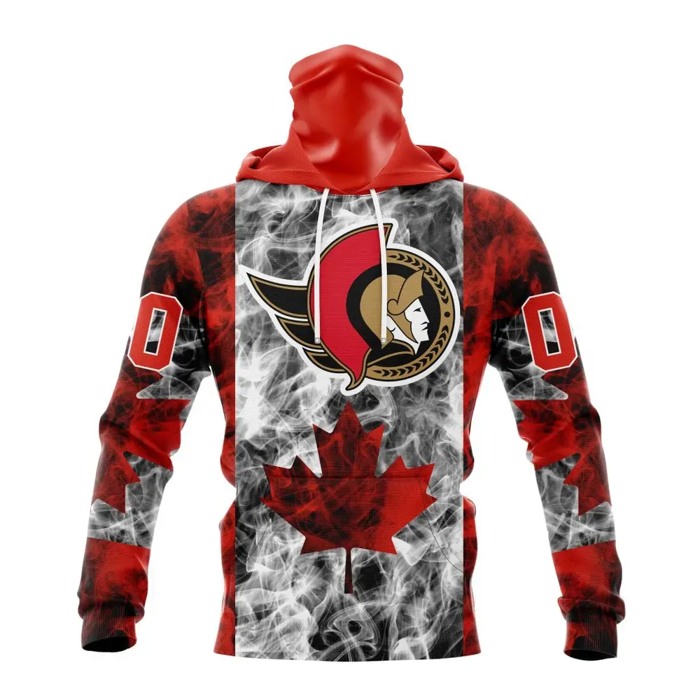 NHL Ottawa Senators Special Design For Canada Day St2401 Mask Hoodie