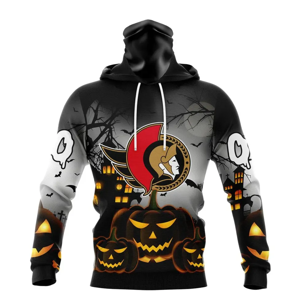 NHL Ottawa Senators Special Design For Halloween St2302 Mask Hoodie