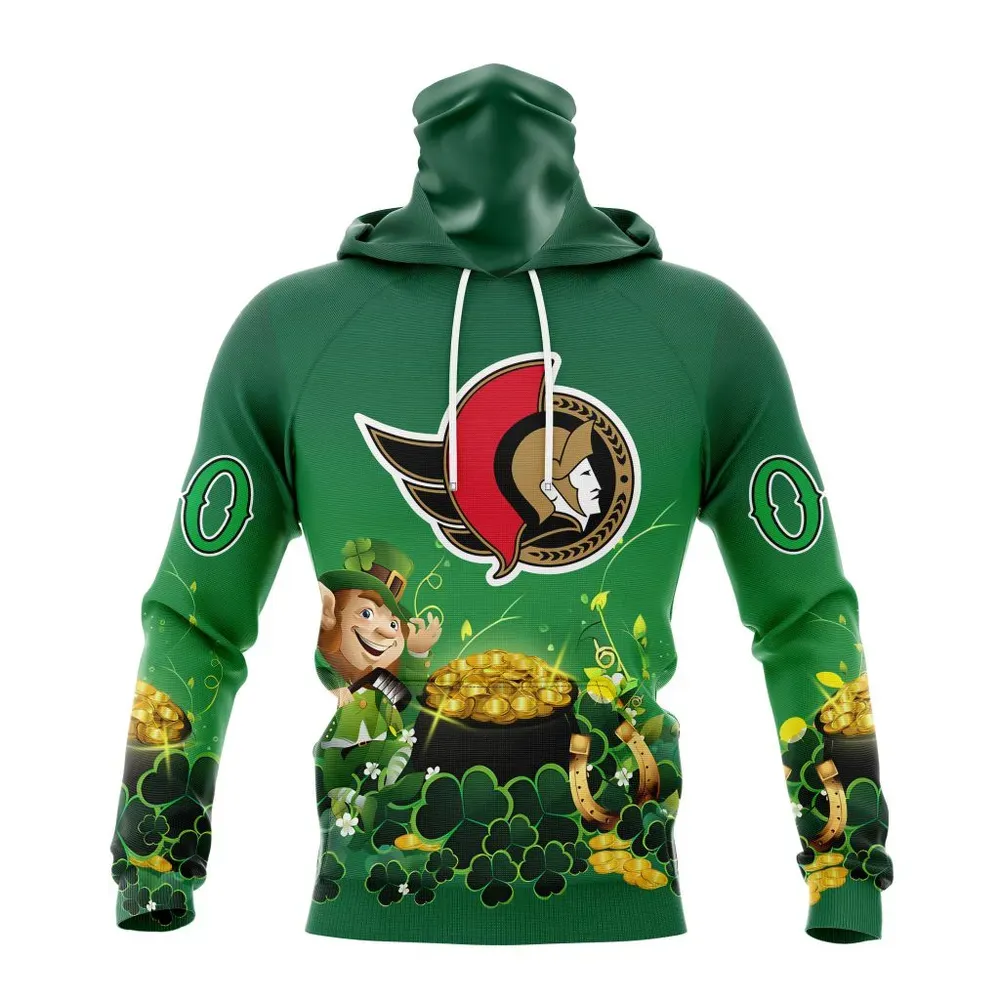 NHL Ottawa Senators Special Design For St. Patrickâ€™S Day St2403 Mask Hoodie