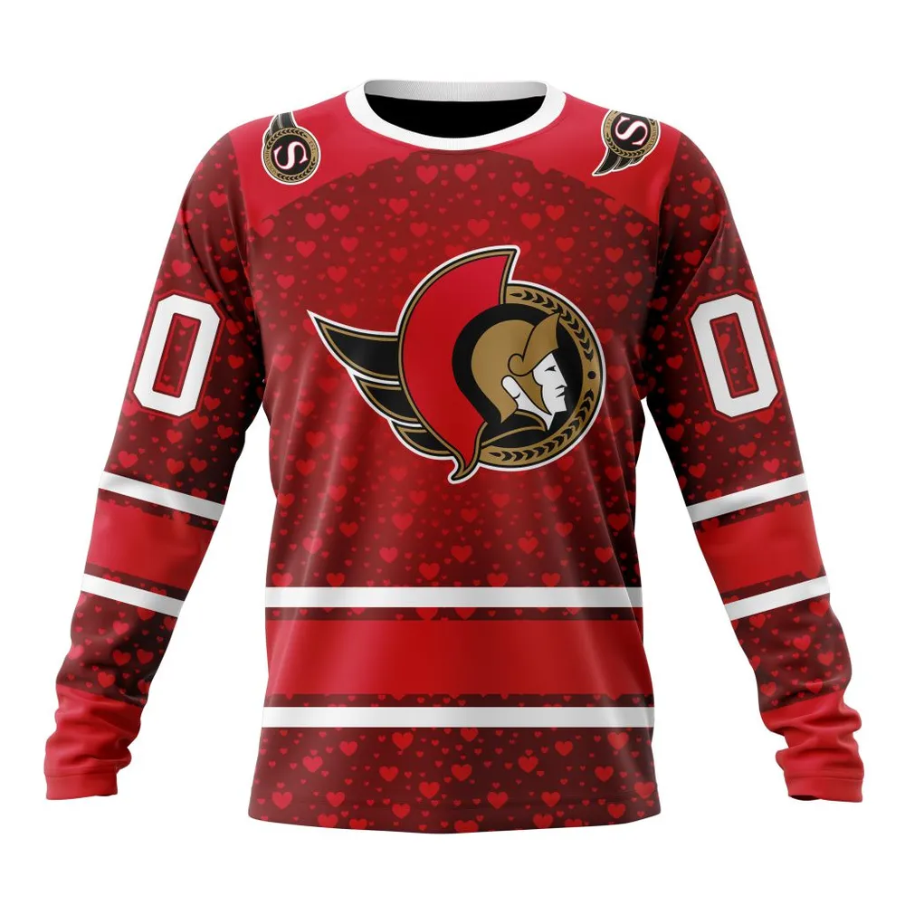 NHL Ottawa Senators Special Gift For Valentines Day St2401 Long Sleeved Sweatshirt 