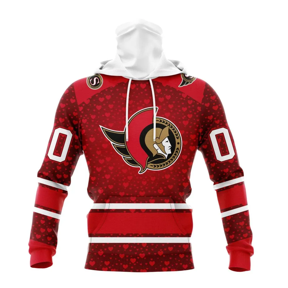 NHL Ottawa Senators Special Gift For Valentines Day St2401 Mask Hoodie