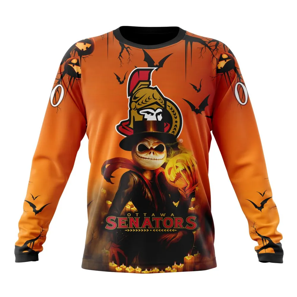 NHL Ottawa Senators Special Halloween Concepts St2201 Long Sleeved Sweatshirt 