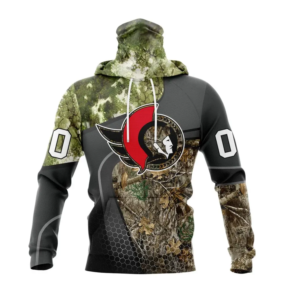 NHL Ottawa Senators Special Hunting Camo Design St2302 Mask Hoodie