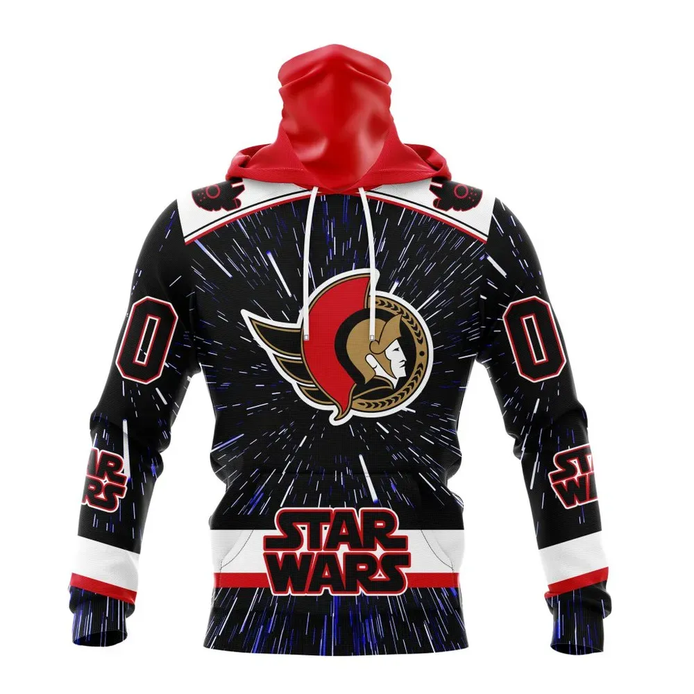 NHL Ottawa Senators Special Star Wars Design St2303 Mask Hoodie