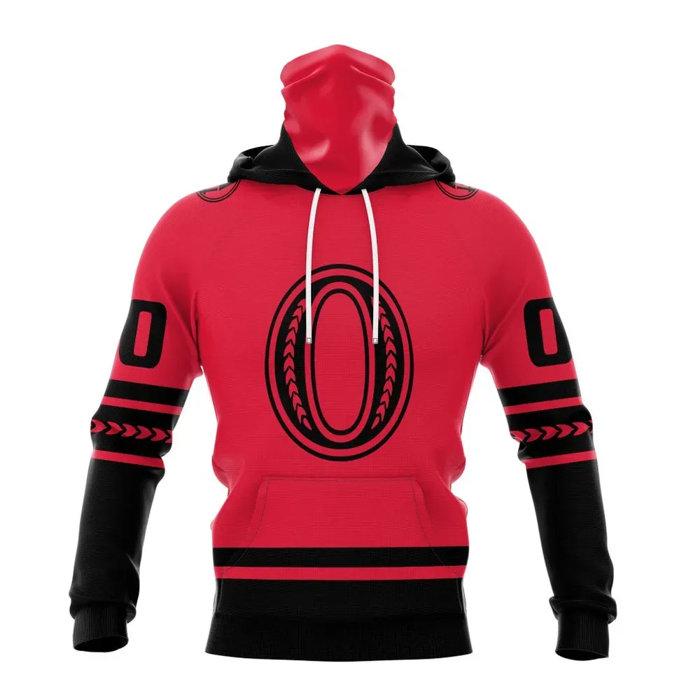 NHL Ottawa Senators Special Two-Tone Design St2401 Mask Hoodie