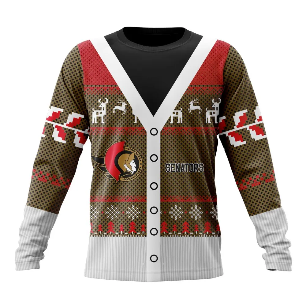 NHL Ottawa Senators | Specialized Chrismas Season Long Sleeved Sweatshirt 