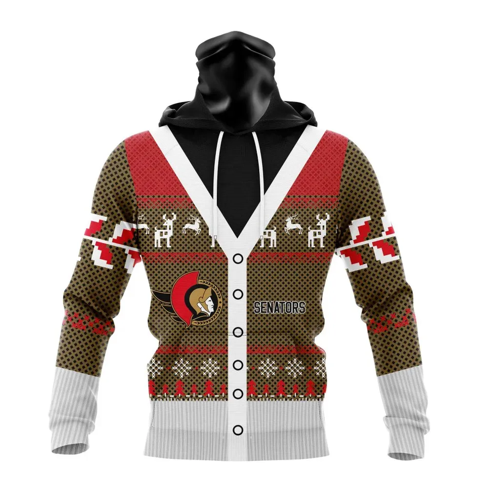 NHL Ottawa Senators | Specialized Chrismas Season Mask Hoodie