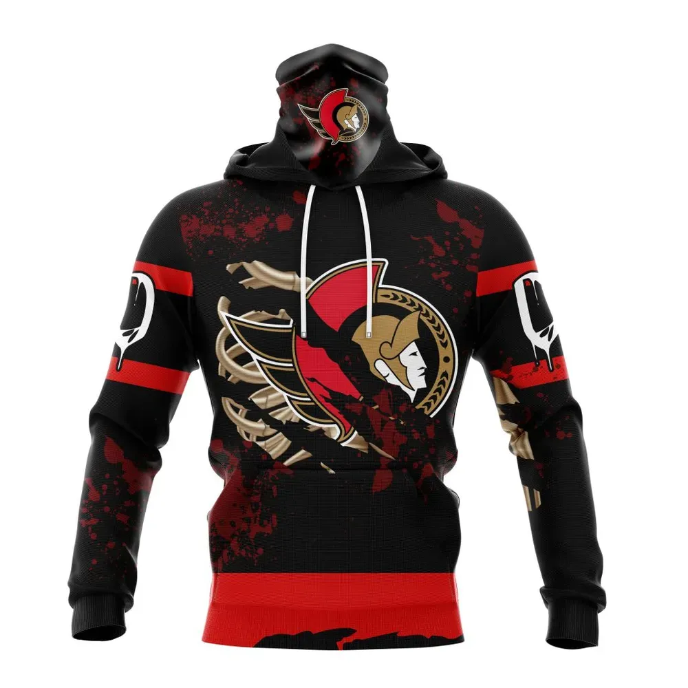 NHL Ottawa Senators | Specialized Design Jersey With Your Ribs For Halloween Mask Hoodie