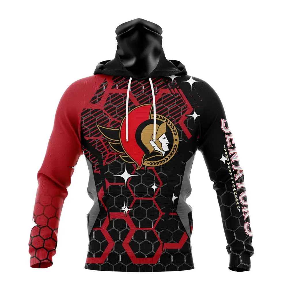 NHL Ottawa Senators | Specialized Design With Motocross Syle V0222 Mask Hoodie