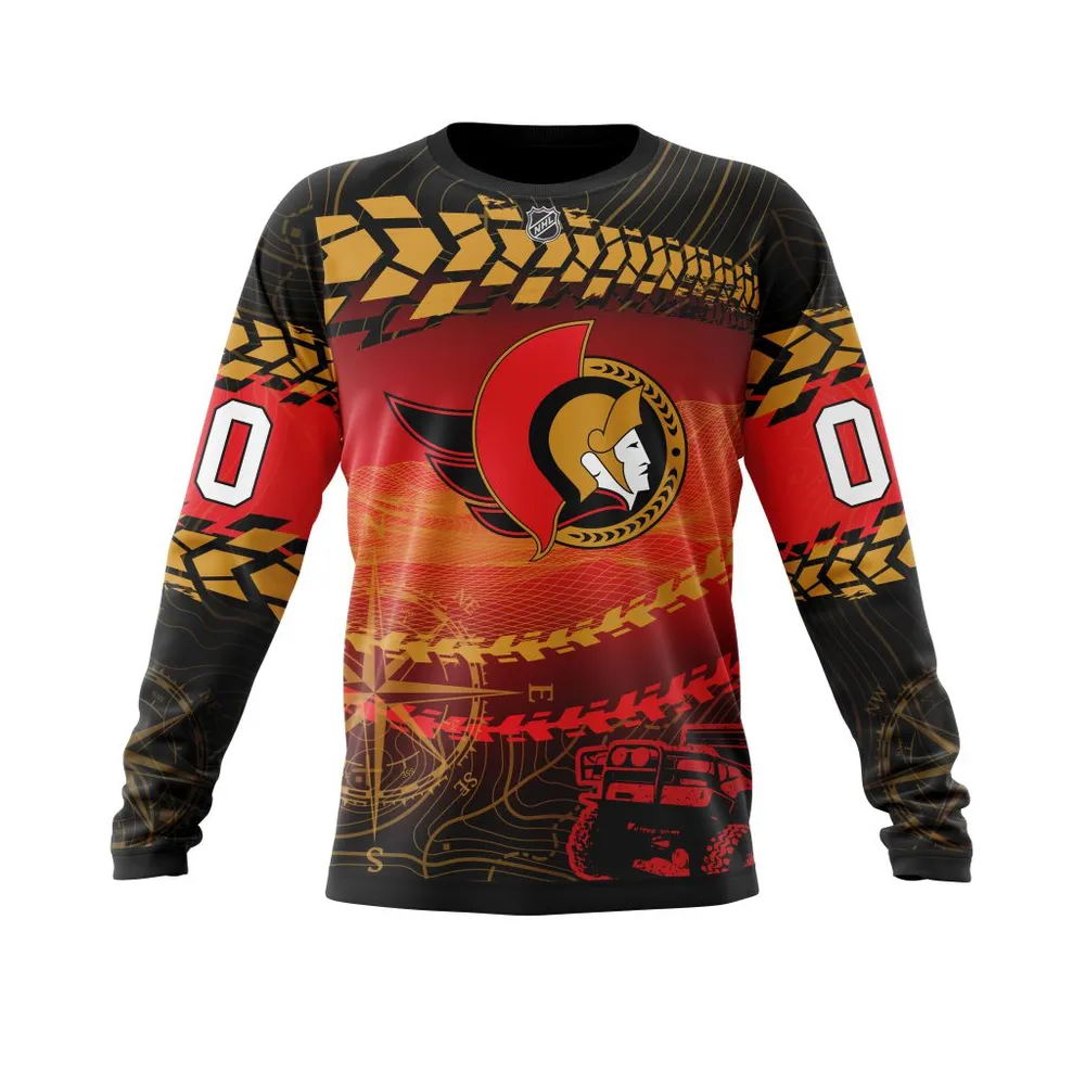 NHL Ottawa Senators | Specialized Off Road Style St2201 Long Sleeved Sweatshirt 