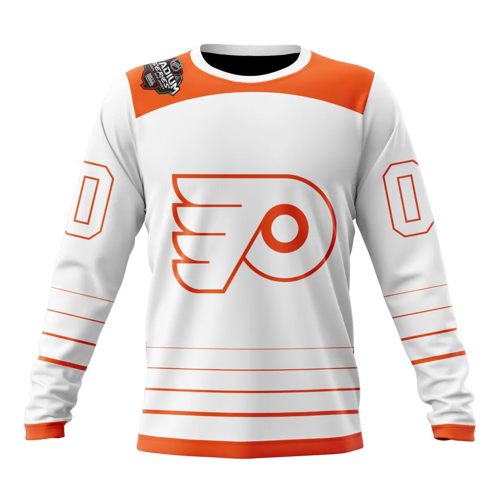 NHL Philadelphia Flyers 2024 Stadium Series Design Concept Kits Long Sleeved Sweatshirt 