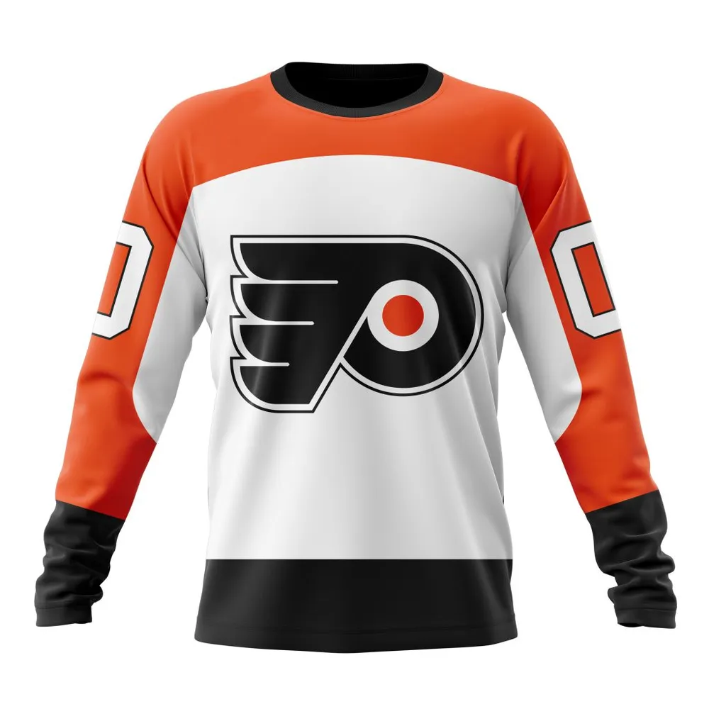 NHL Philadelphia Flyers Away Kits Long Sleeved Sweatshirt 