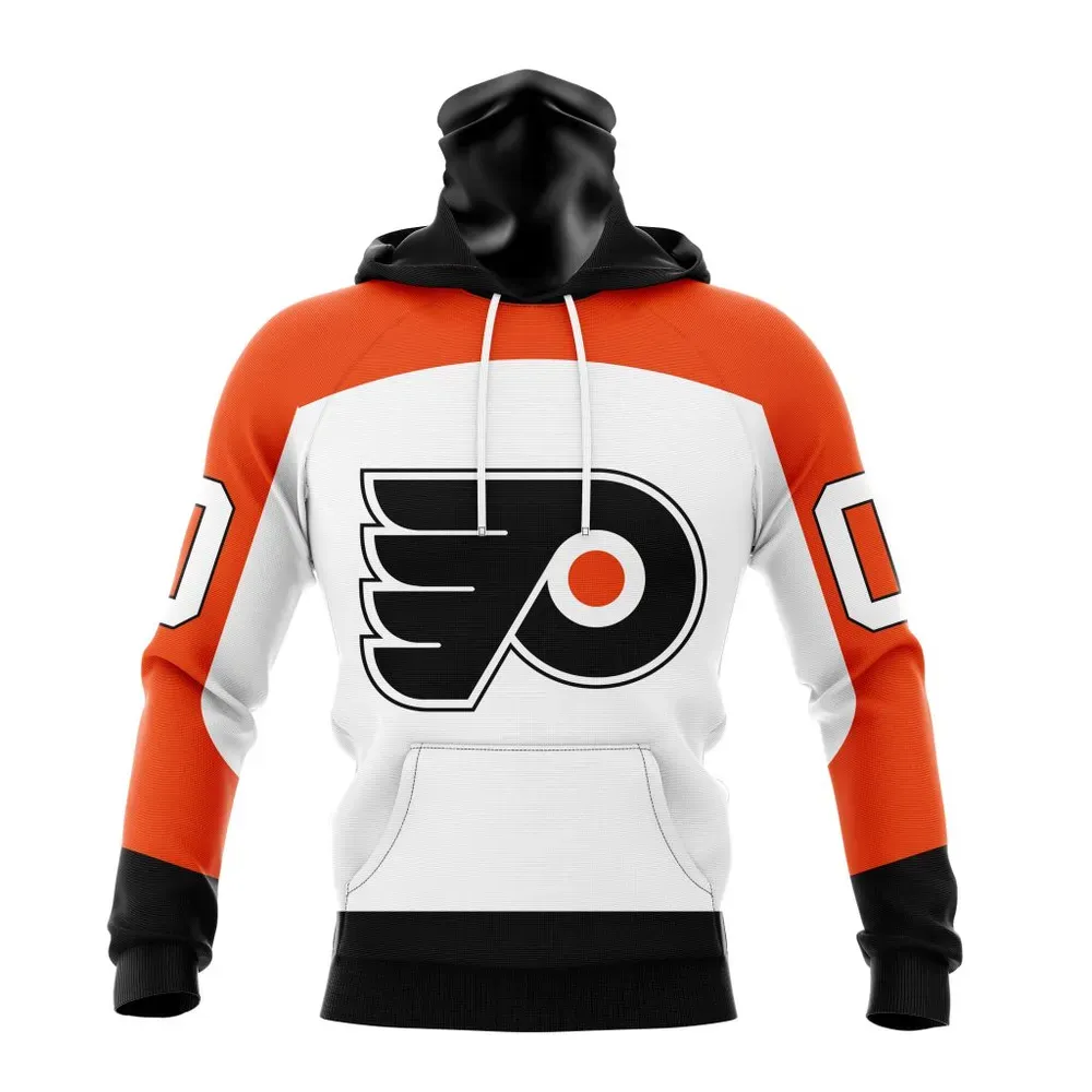 NHL Philadelphia Flyers Away Kits Mask Hoodie