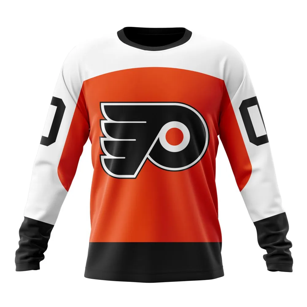 NHL Philadelphia Flyers Home Kits Long Sleeved Sweatshirt 