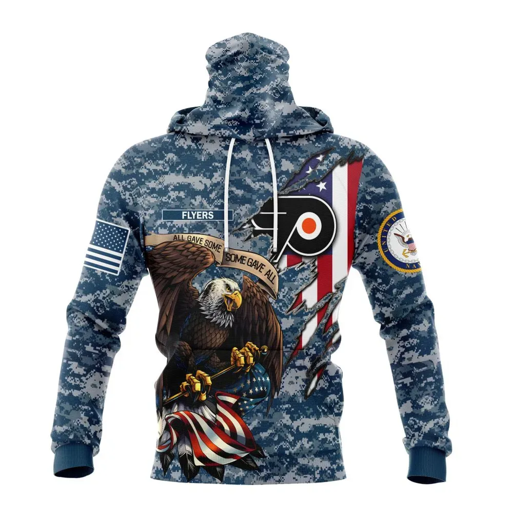 NHL Philadelphia Flyers Honor Us Navy Veterans St2202 Mask Hoodie