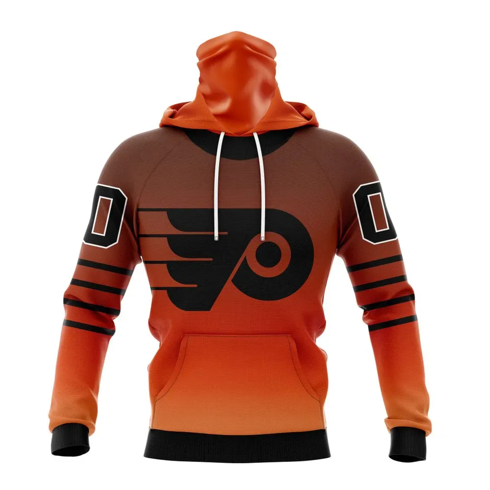 NHL Philadelphia Flyers Personalize Gradient Series Concept St2301 Mask Hoodie