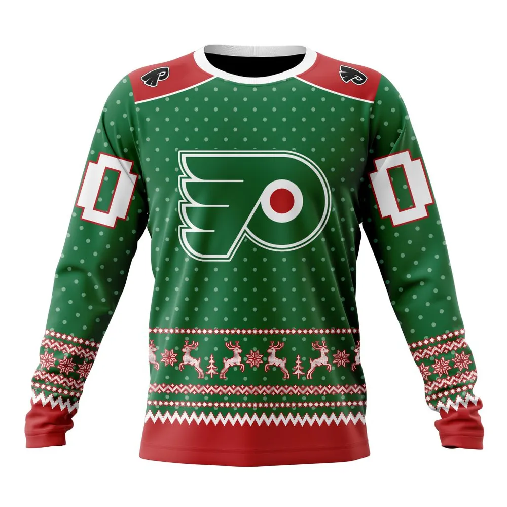 NHL Philadelphia Flyers Special Christmas Apparel St2201 Long Sleeved Sweatshirt 