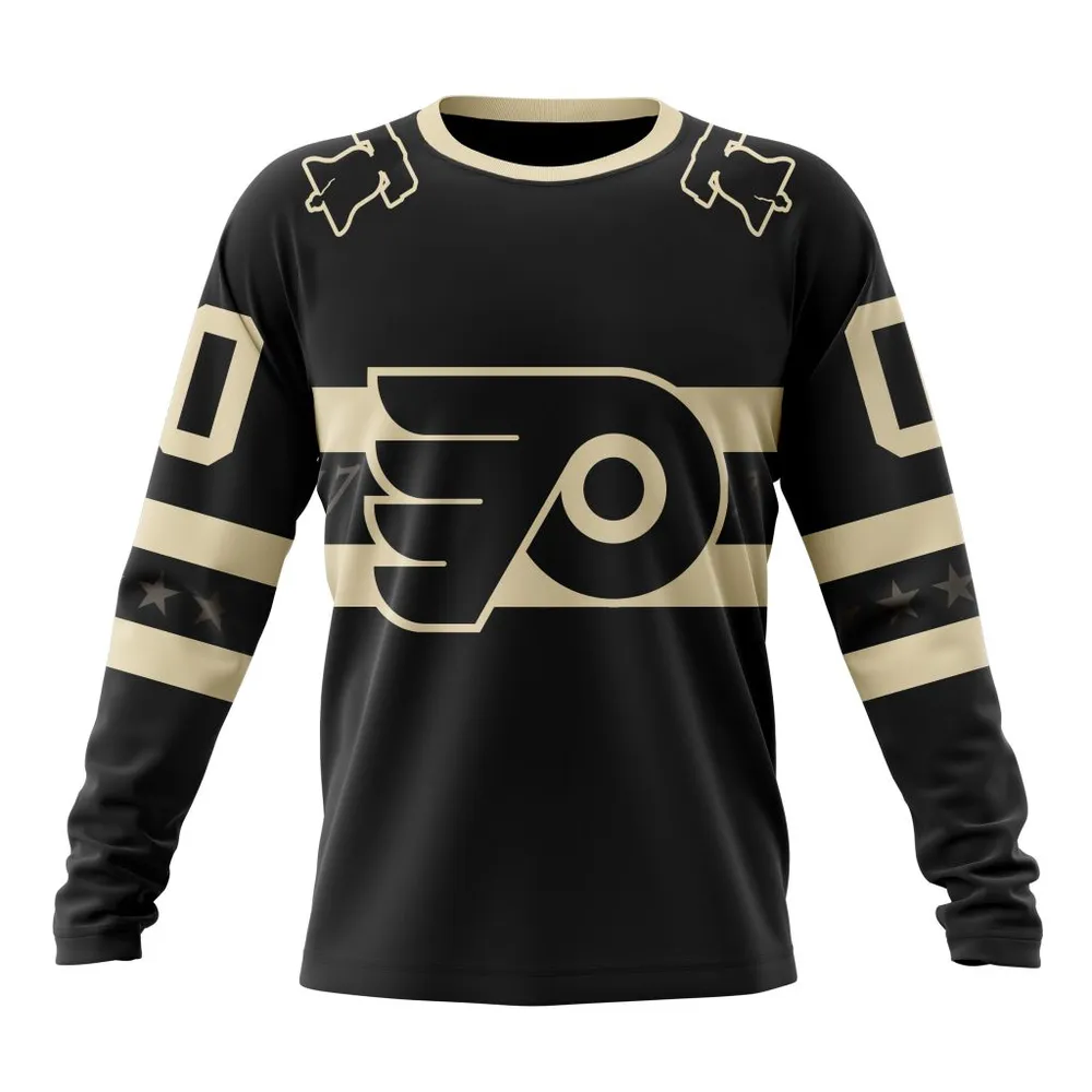 NHL Philadelphia Flyers Special City Connect Design St2402 Long Sleeved Sweatshirt 