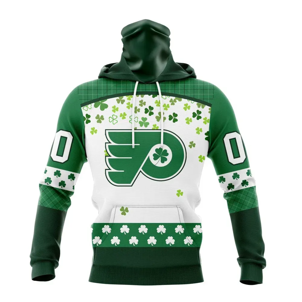 NHL Philadelphia Flyers Special Design For St. Patrick Day St2401 Mask Hoodie