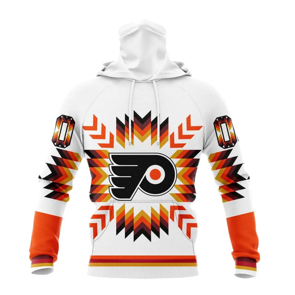 NHL Philadelphia Flyers Special Design With Native Pattern St2302 Mask Hoodie