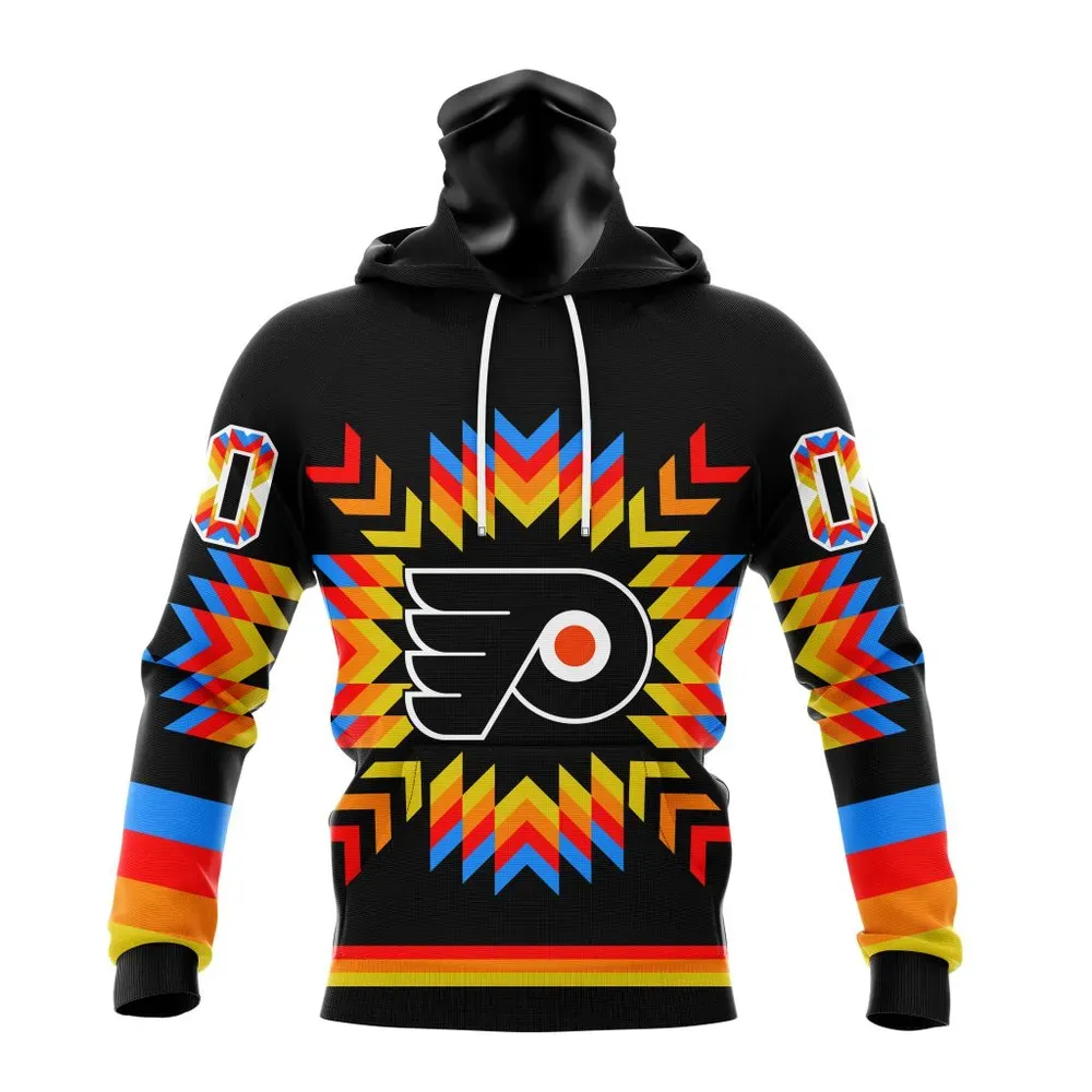 NHL Philadelphia Flyers Special Design With Native Pattern St2306 Mask Hoodie