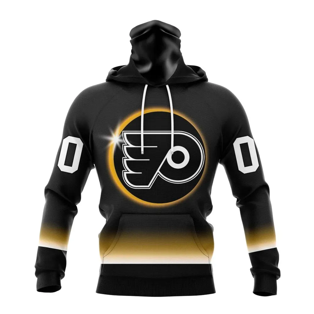 NHL Philadelphia Flyers Special Eclipse Design St2401 Mask Hoodie