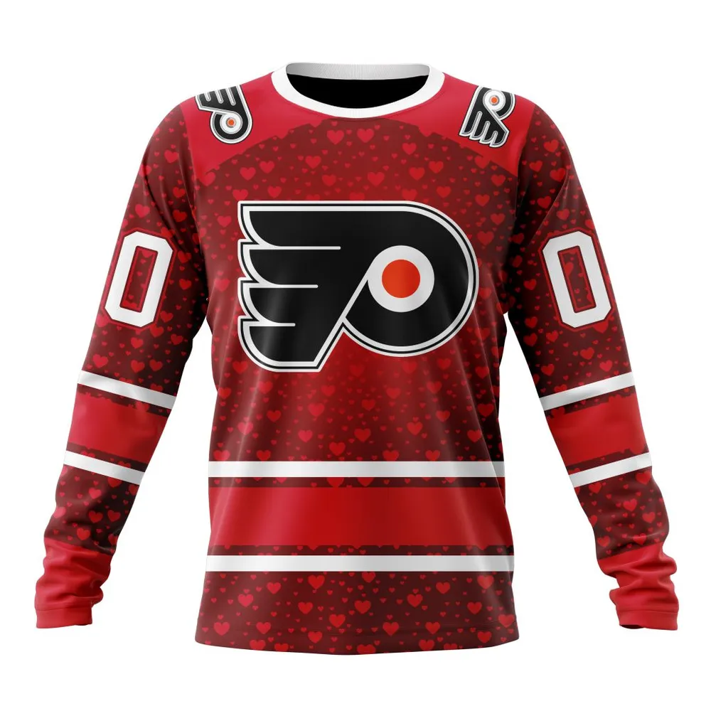 NHL Philadelphia Flyers Special Gift For Valentines Day St2401 Long Sleeved Sweatshirt 