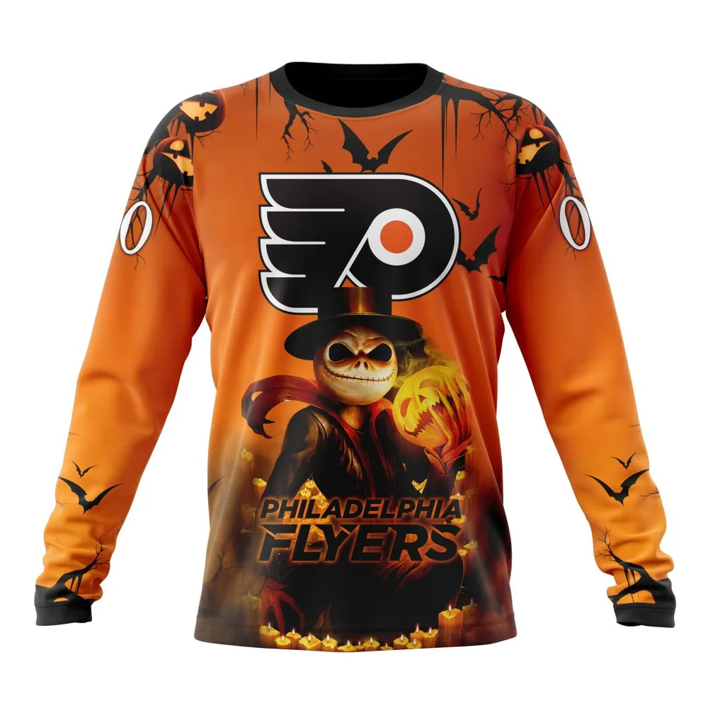 NHL Philadelphia Flyers Special Halloween Concepts St2201 Long Sleeved Sweatshirt 