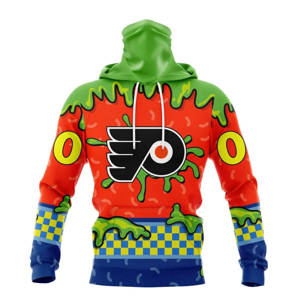 NHL Philadelphia Flyers Special Nickelodeon Design St2301 Mask Hoodie