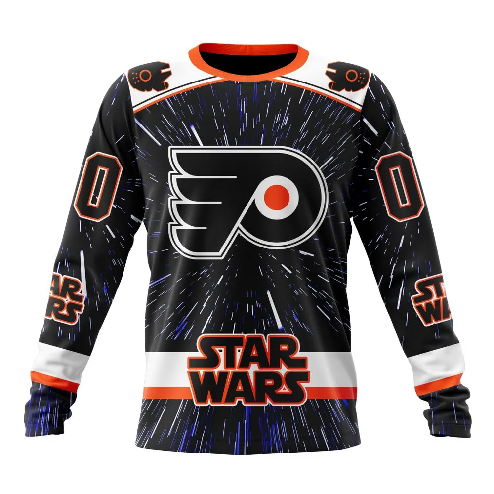 NHL Philadelphia Flyers Special Star Wars Design St2303 Long Sleeved Sweatshirt 