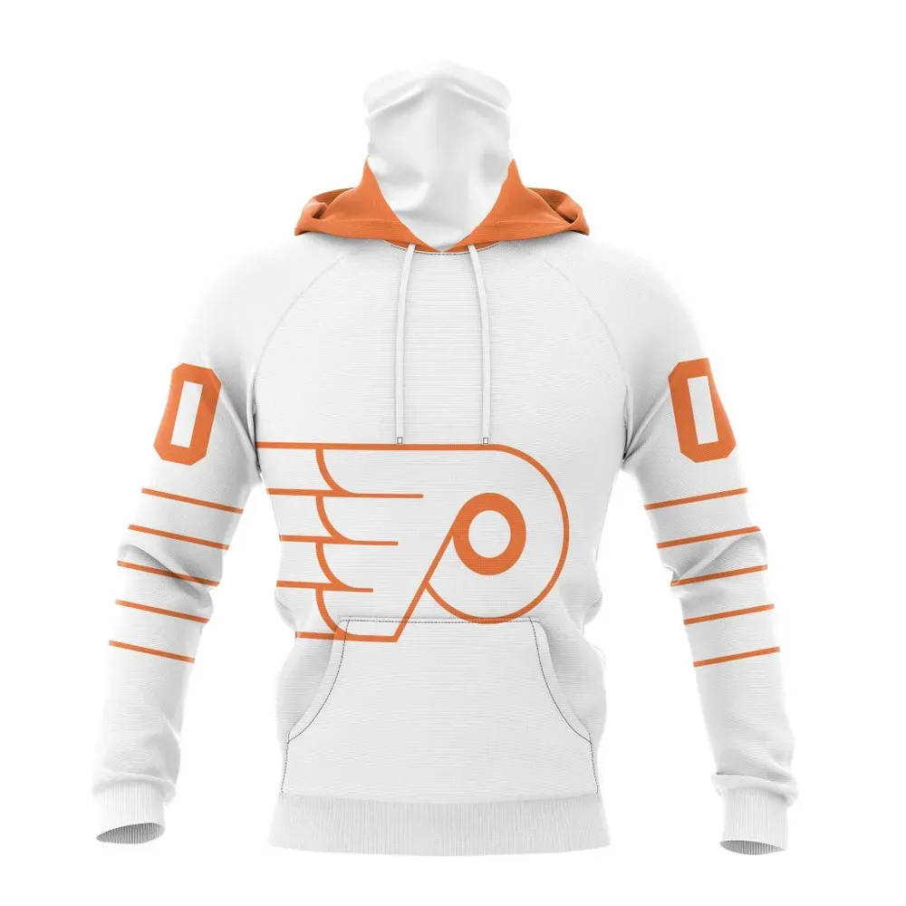 NHL Philadelphia Flyers Special Whiteout Design St2401 Mask Hoodie