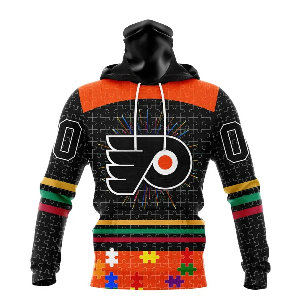 NHL Philadelphia Flyers | Specialized Fearless Aganst Autism V0122 Mask Hoodie